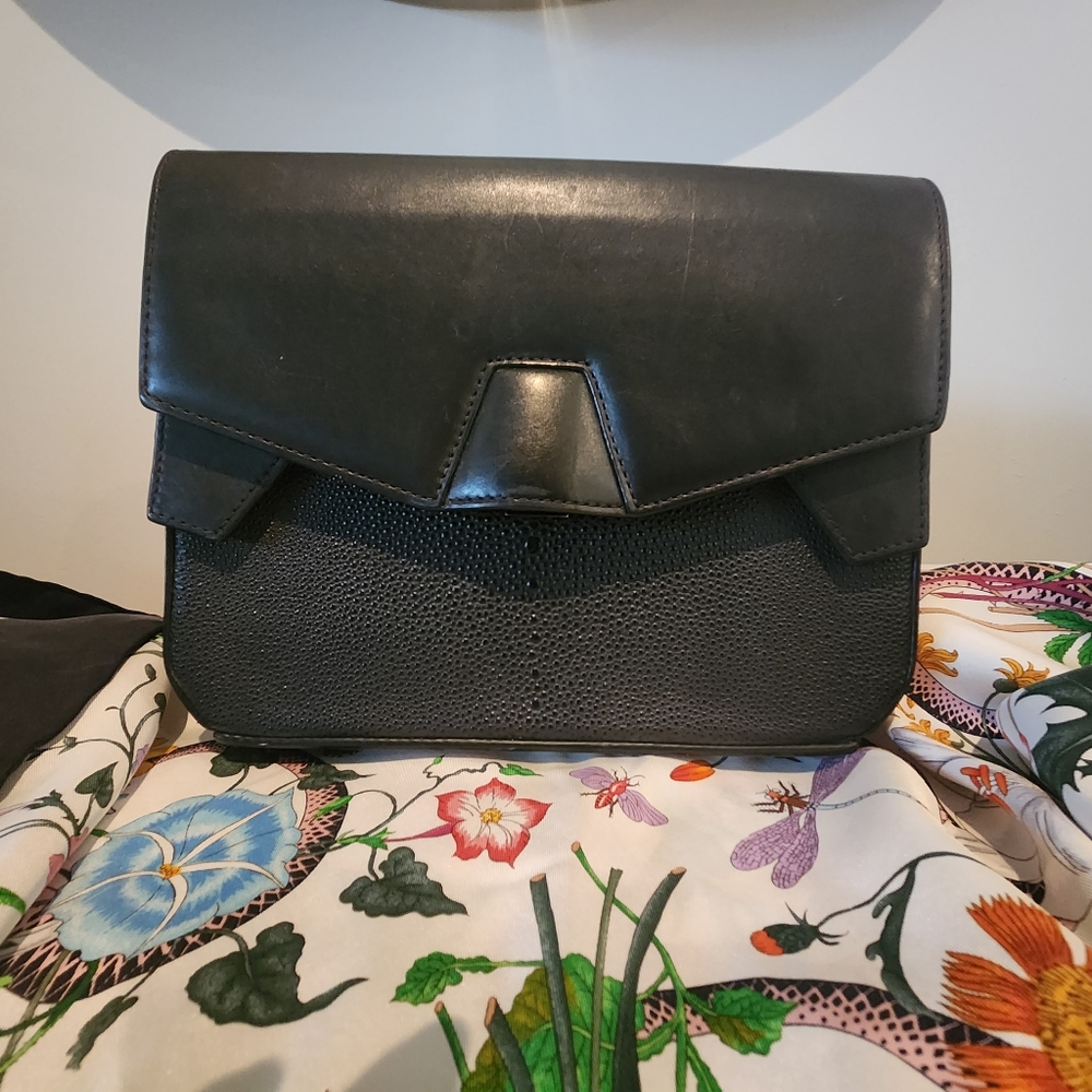 Alexander Wang black leather crossbody bag